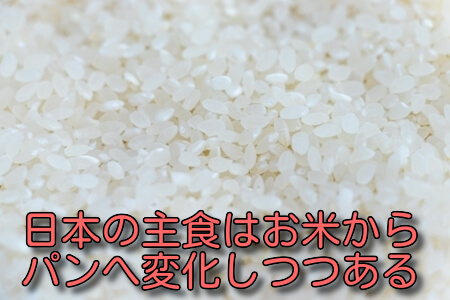 日本の主食はお米からパンへ変化しつつある